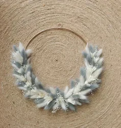 Ring Flower Wreath Garland Weeding Decoration for Weddings Bridal Shower Home Party Decoration Catcher Hoops Home Wall Hanging