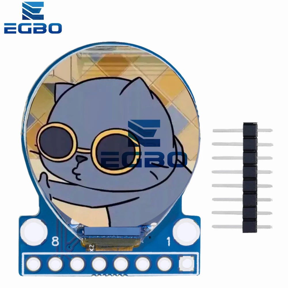 1 ~ 5 uds pantalla TFT 0,71 pulgadas módulo de pantalla LCD TFT redondo RGB 160*160 GC9A01 controlador interfaz SPI de 8 pines 160x160 PCB para Arduino