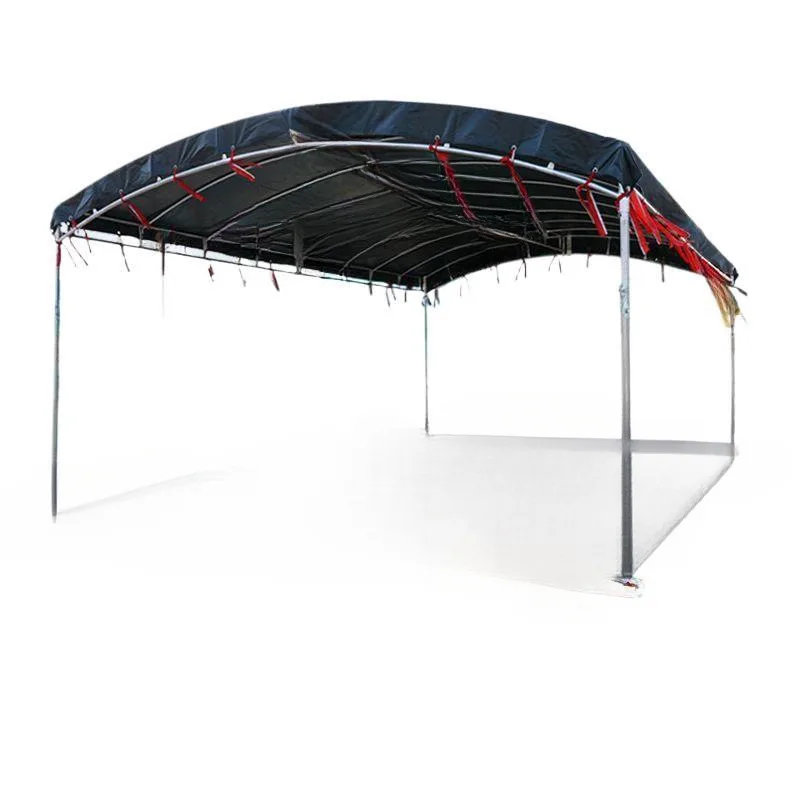 Thickened Outdoor Carport Sunshade Tent, Heavy Duty Tarp Canopy for Events, Waterproof Market Stall Shelter, Portable Gazebo