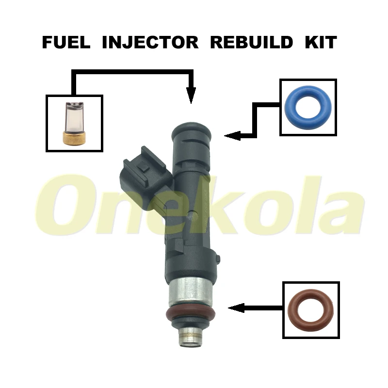 Fuel Injector Service Repair Kit Filters Orings Seals Grommets For 0280158083 06-10 Cadillac DTS XLR STS SRX 06-11 Buick Lucerne