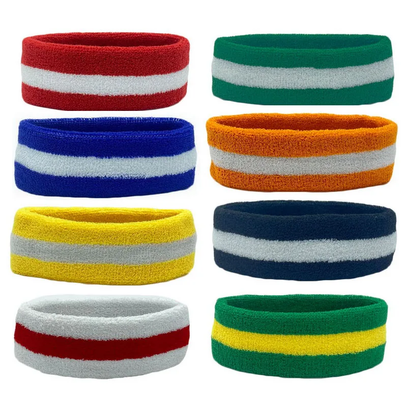 Towel Sweat Bands Set For Men Women Basketball Yoga Headband Tennis Wristbands Sport Gym Running Volleyball Wrist Wrap Sweatband