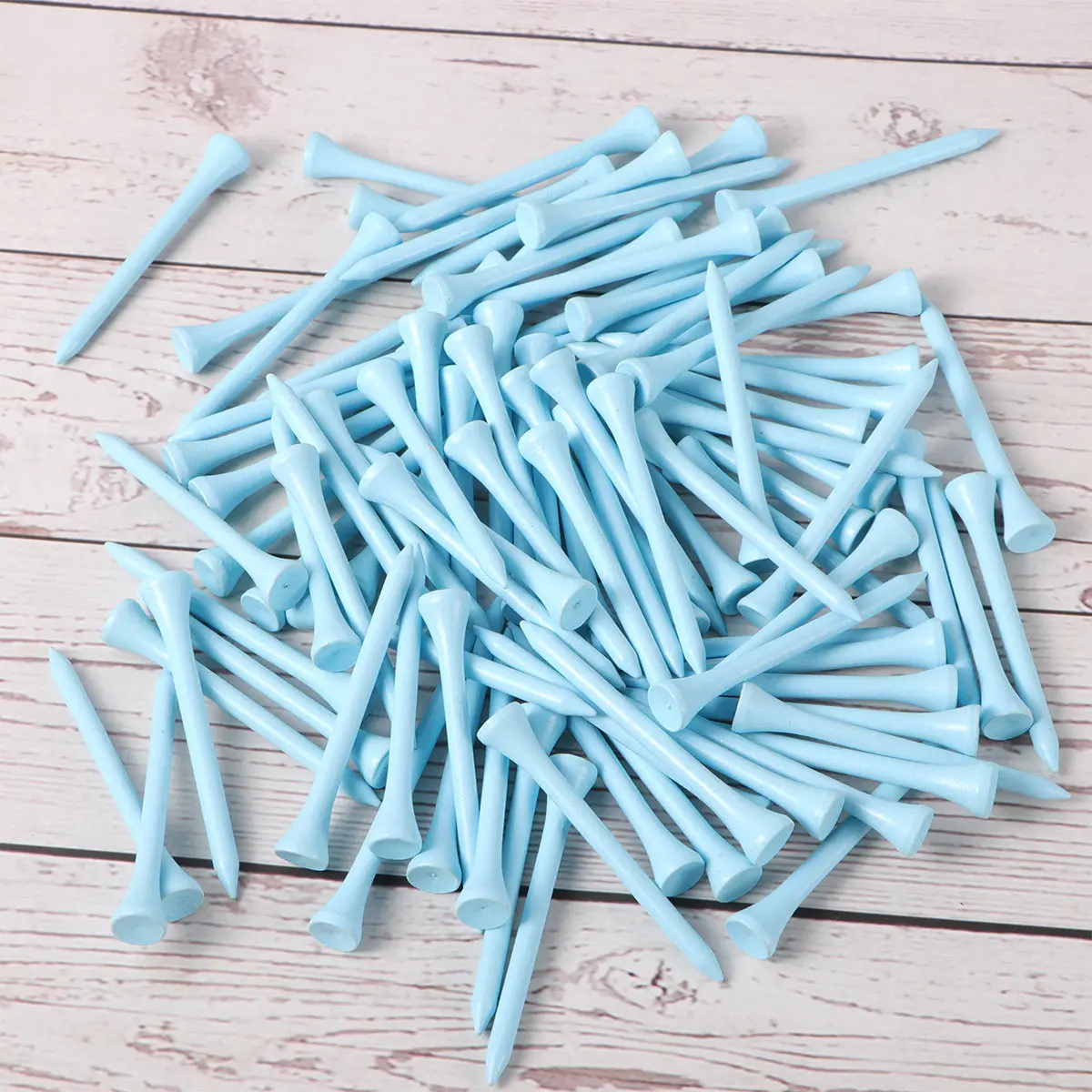 100Pcs High Quality Golf Ball Tees 7Cm Yards Wood Tees Reusable Eco Friendly Low Friction for Accuracy Distance Control Outdoor