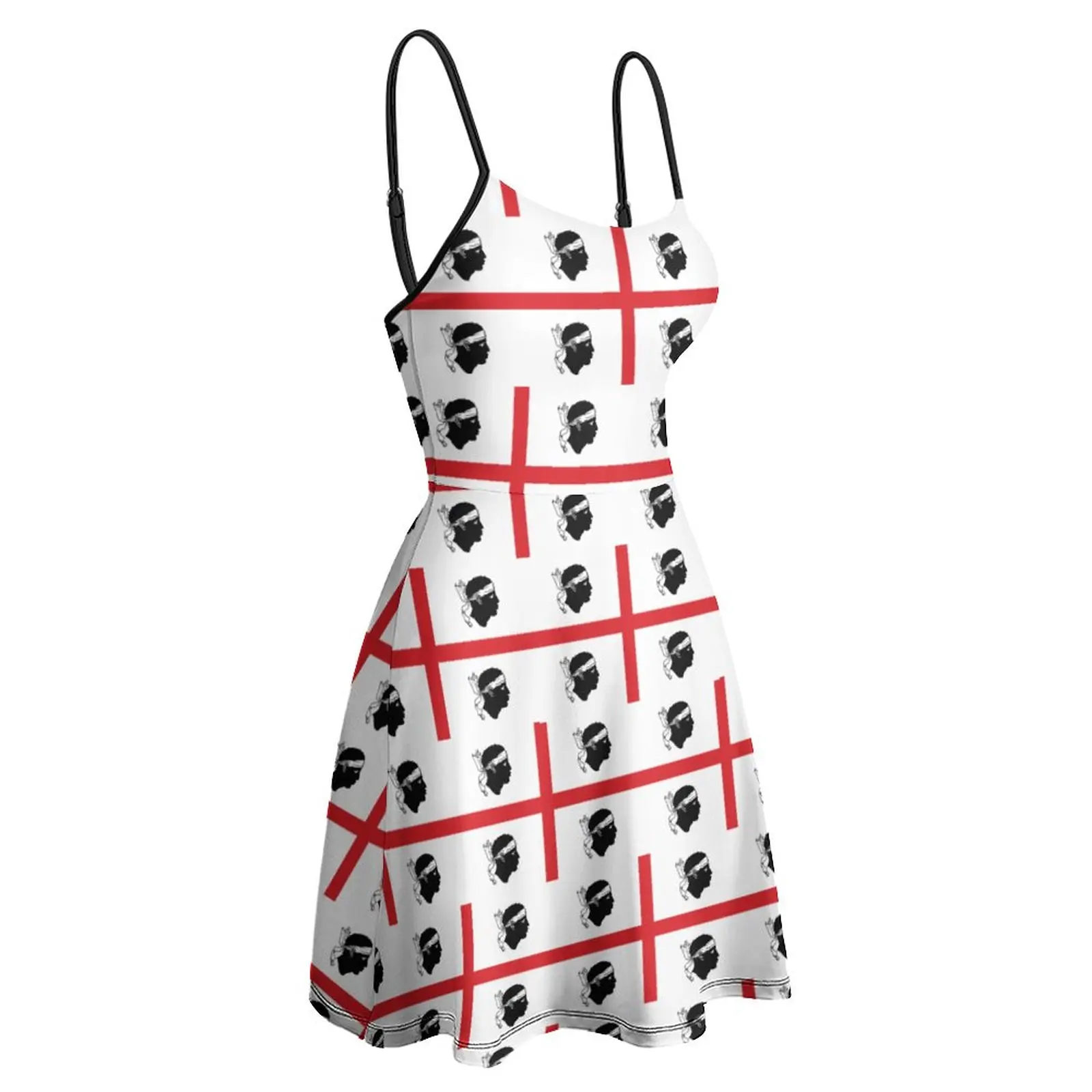 Flag of Sardinia, Italy Women's Sling Dress Top Quality Sexy  Woman's Gown Funny Geek  Vacations Dresses