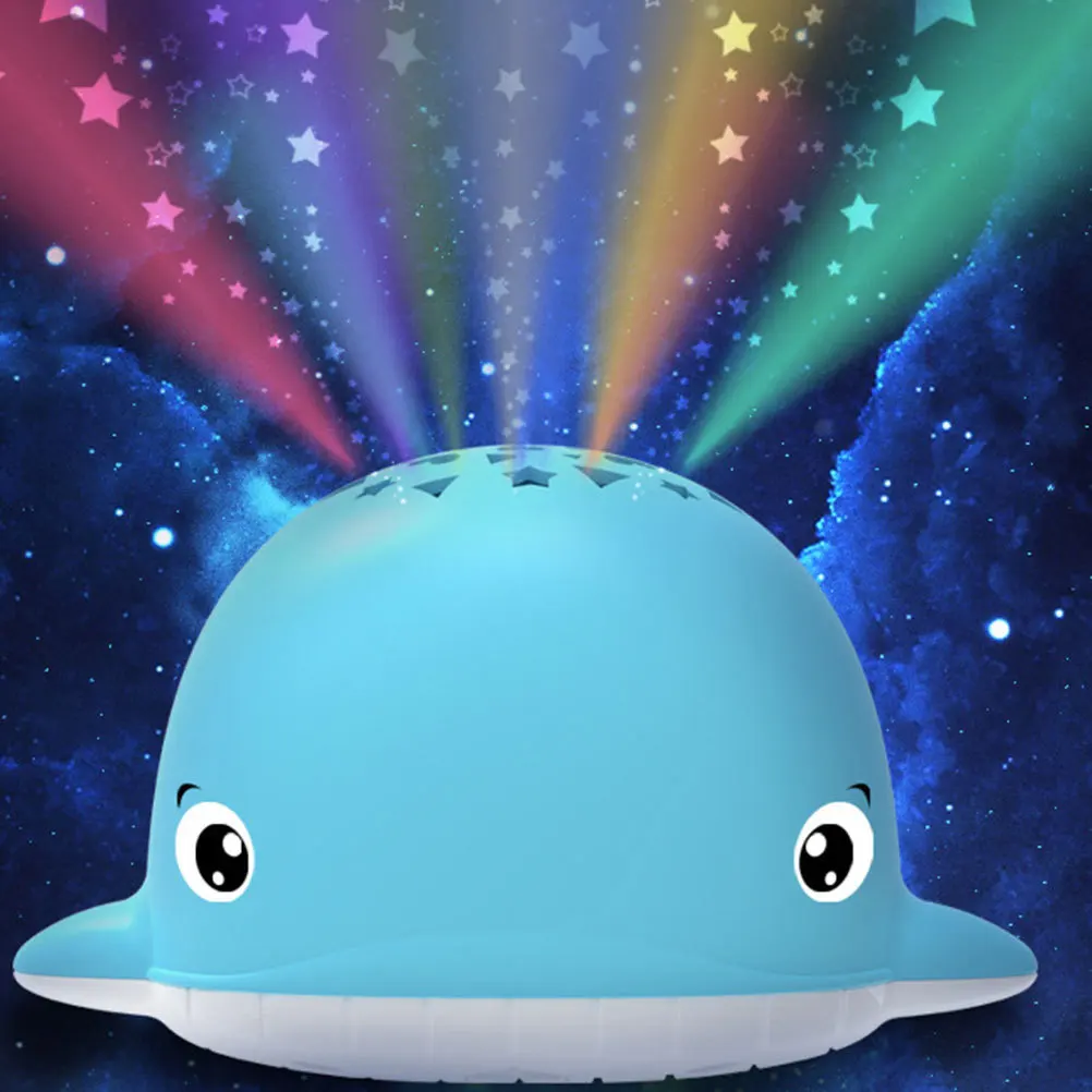 1 pz macchina per l'apprendimento della proiezione del cielo forma di balena regalo educativo per l'apprendimento precoce suono dell'effetto luce racconto di storie