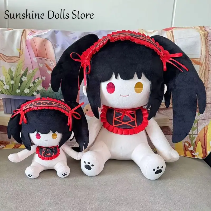 40 CENTIMETRI Anime Ruolo Tokisaki Kurumi Carino Cosplay Postura Seduta Morbido Peluche Corpo della Bambola Vestire Peluche Cuscino Cuscino Regalo di Natale