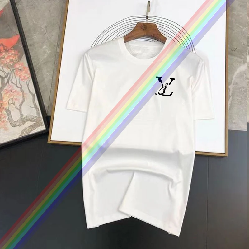 Luxus Marke T Shirts Für Männer Sommer 2024 Paris Brief Druck Hemd Baumwolle Hohe Qualität Frau Kleidung Tops Streetwear s-5XL