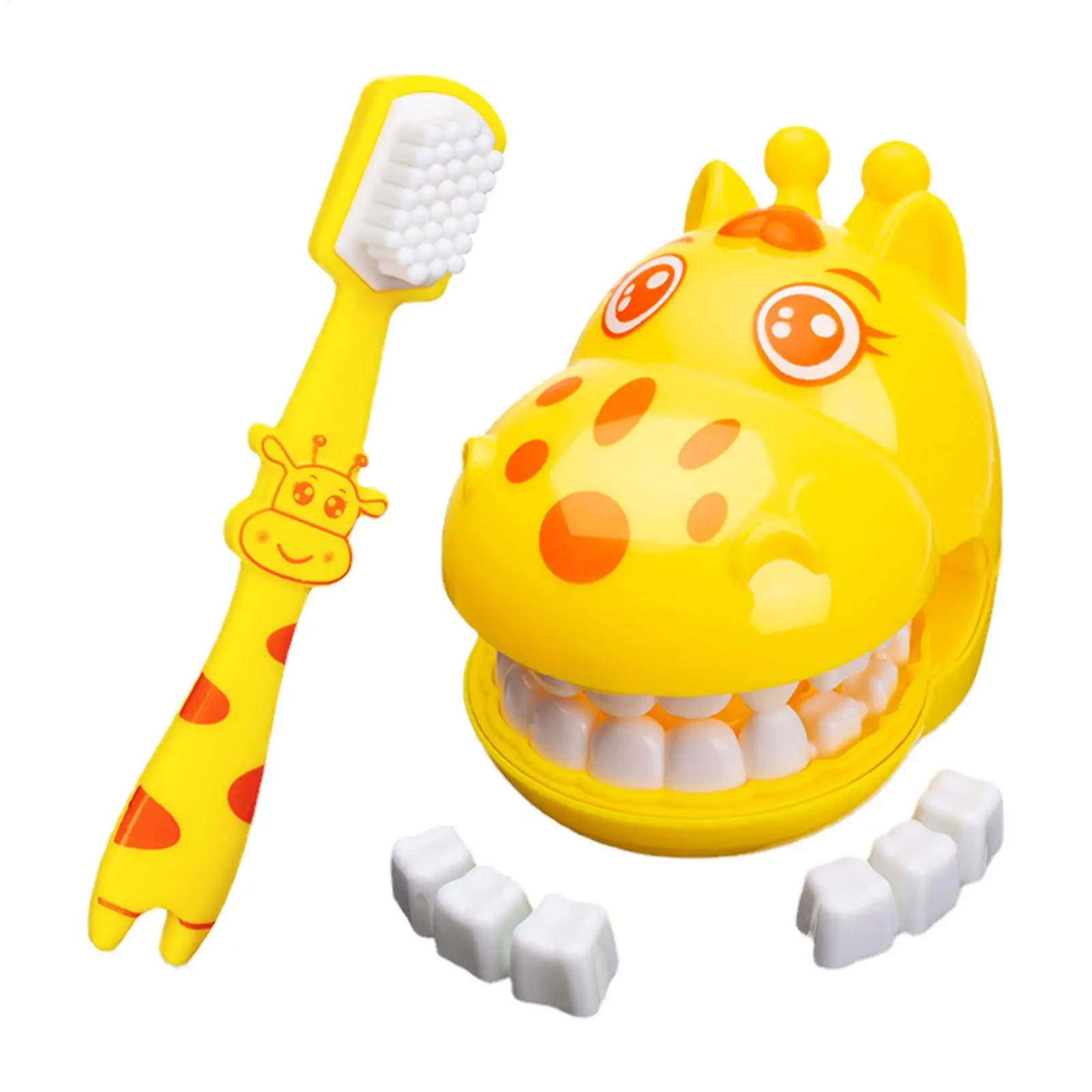 Detachable Brushing Teeth Toy Giraffe Preschool Education Toy Hygienic Habit Cultivation Role Play Game For Children And Toddler