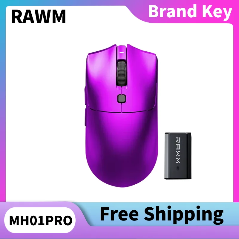 

RAWM SA-MH01 MH01PRO 8000 Гц Беспроводная легкая мышь PAW3395/3950 26 k/30 K DPI с возможностью горячей замены, проводная игровая мышь с микропереключателем