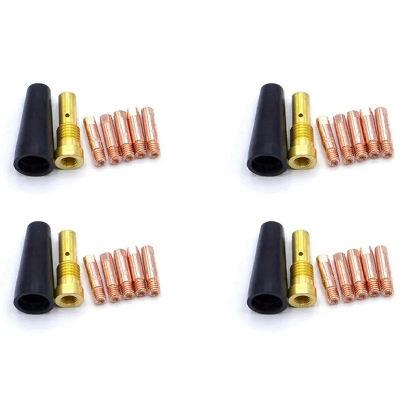 A69e28pcs/Set Gasless Nozzle Tips For FC90 Flux-Cored Wire Feed 0.8Mm FC90 MIG Welder Welding Tools
