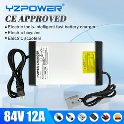 YZPOWER 84V 12A Fast lithium Battery Battery charger 20 series is suitable for 72V motorcycle electric vehicle with cooling fan