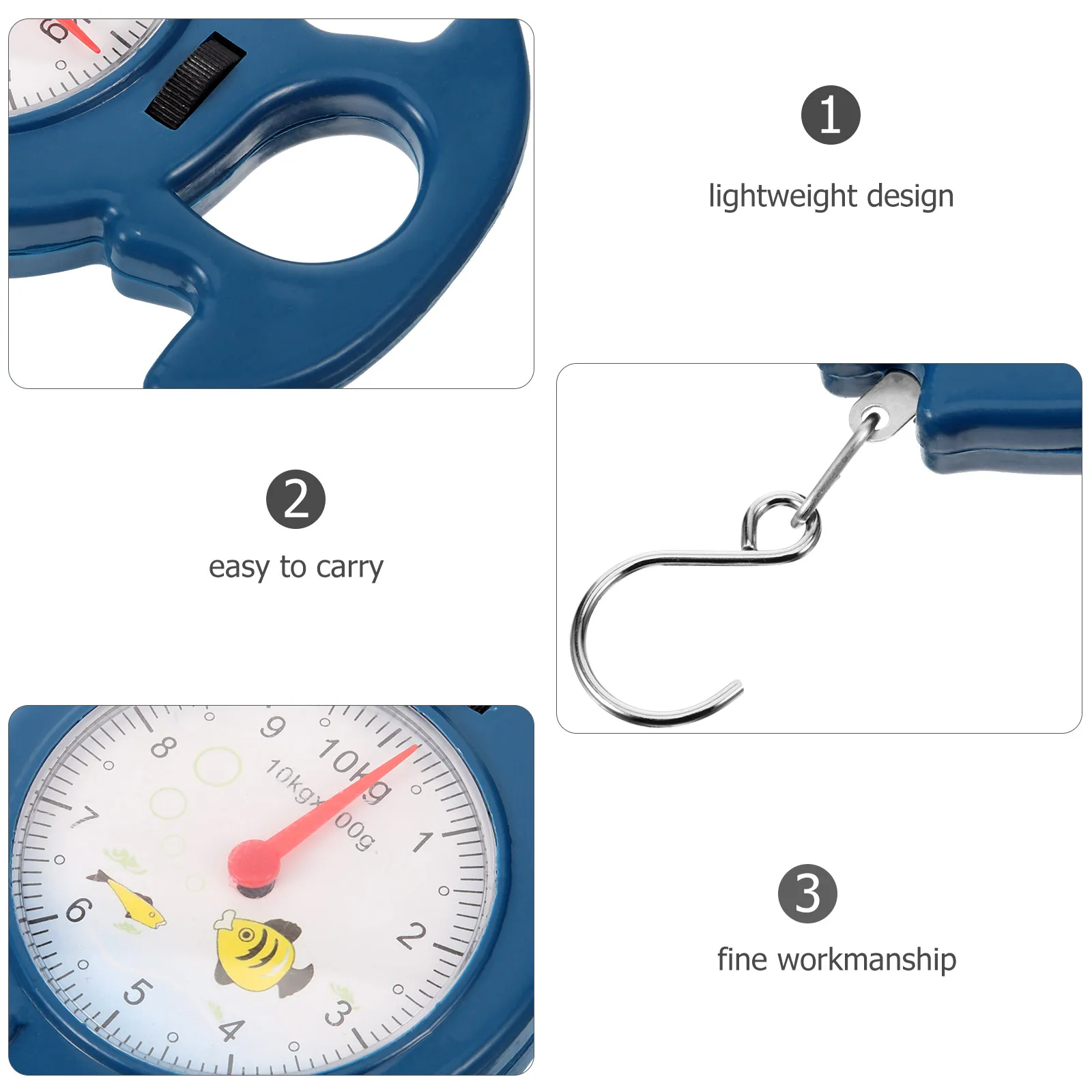 

Cute Fish Design Handheld 10Kg Portable Small Weighing Scale For Kitchen Travel Luggage Hanging Use High Accuracy Lightweight