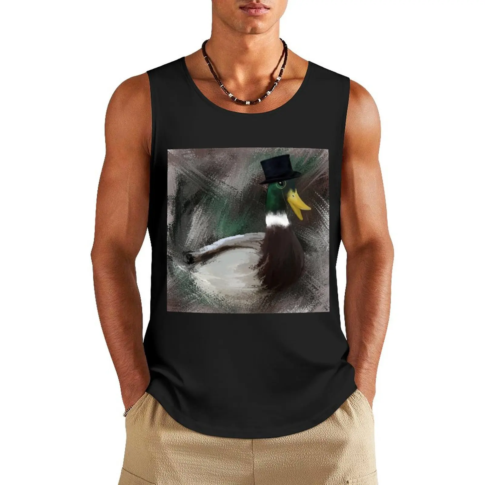 Classy Duck - Digital Painting Tank Top gym t-shirts man anime t-shirts gym t shirt men