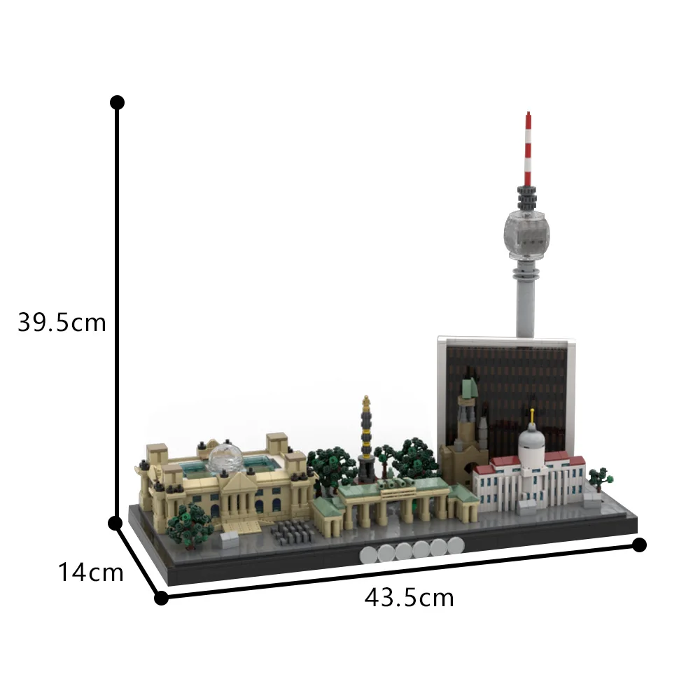 Gobricks MOC Famous Berlin Skyline Bricks Model List of tallest buildings in Berlin Building Blocks Toys Gift Skyscrapers