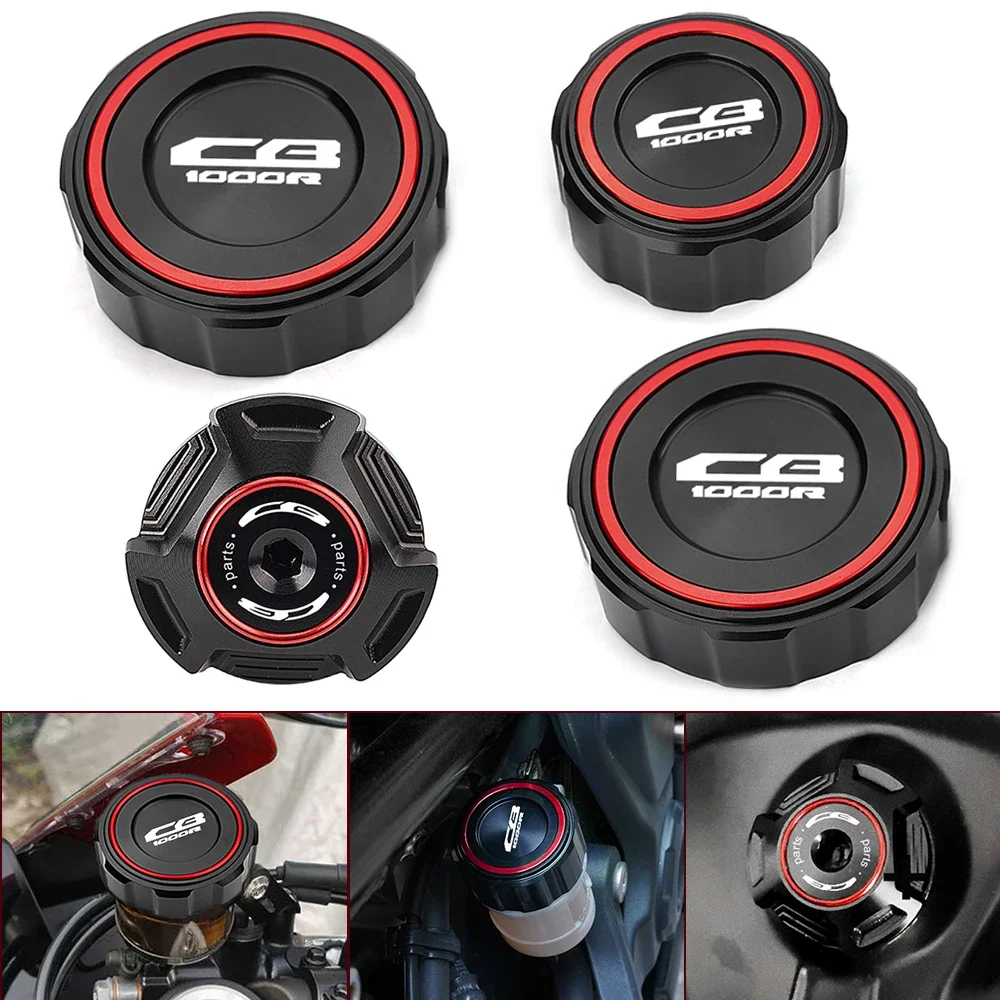 

Для HONDA CB1000R CB 1000R CB 1000 R 2009-2015 2016 мотоциклетная передняя и задняя крышка бачка тормозной жидкости с ЧПУ, крышка заливной горловины моторного масла