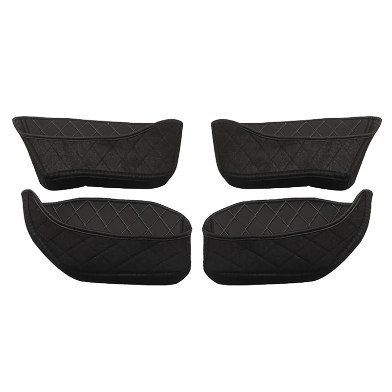 

For Tesla Model 3/Y 2021 Car Door Cup PU Mat Gate Slot Pad Storage Box Mat Door Side Organizer 4Pcs/Set