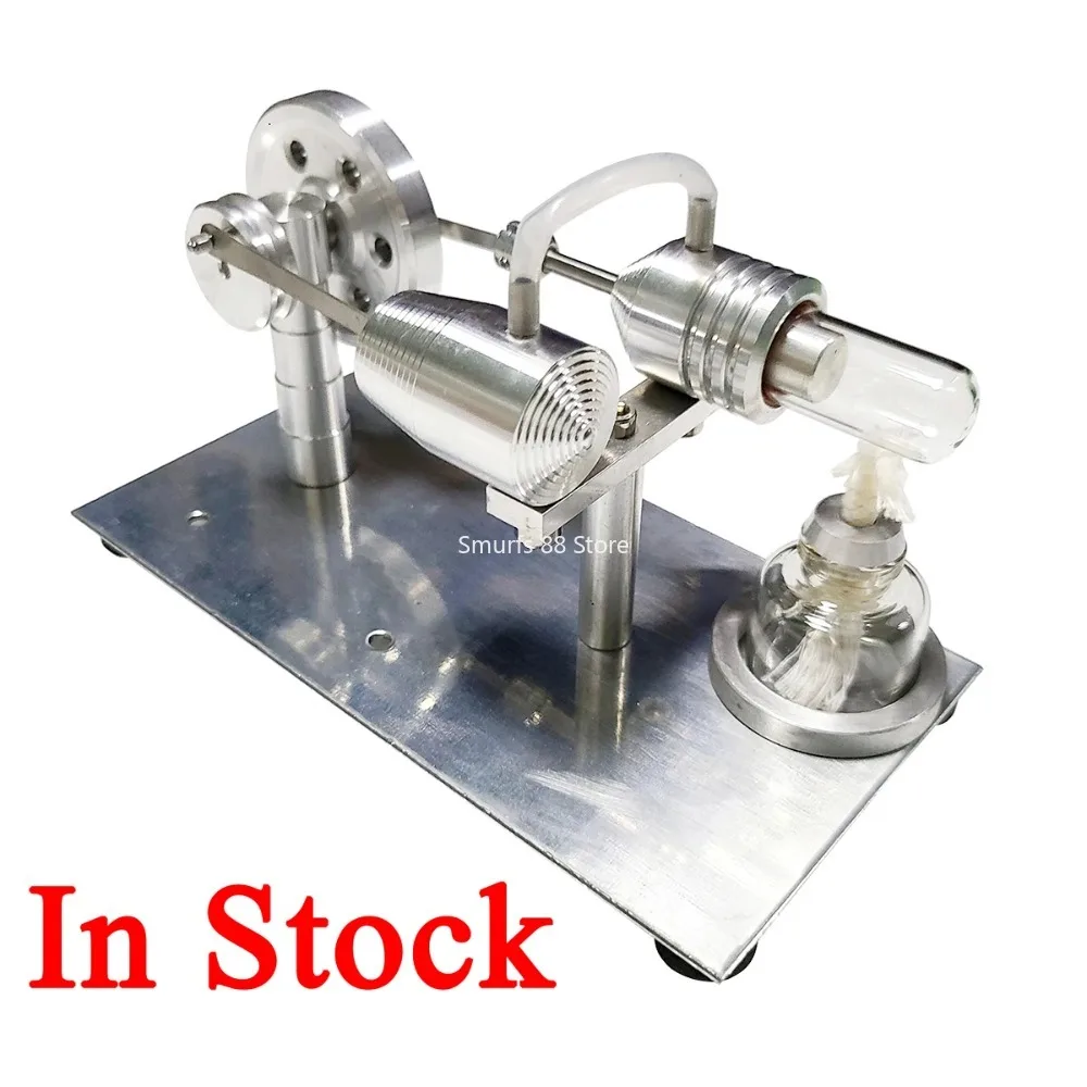 Stirling Engine Model Aluminum Alloy External Combustion Engine Model Scientific Physics Experiment Toys Can Be Start Gift