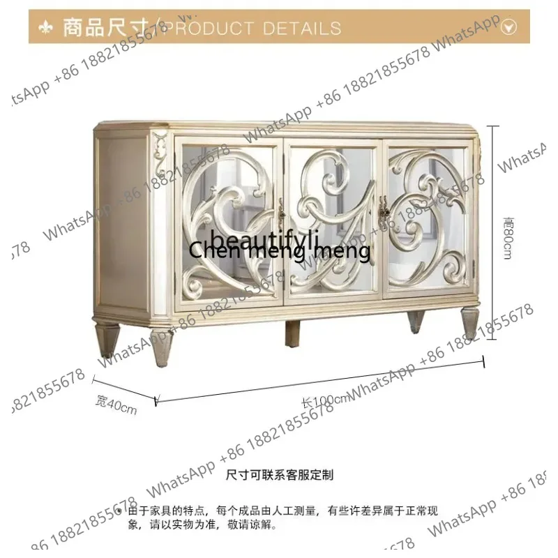 ss 26 European and American Style Boutique Dining Side Tea Cabinet Hallway Partition Floor Cabinet New Classical