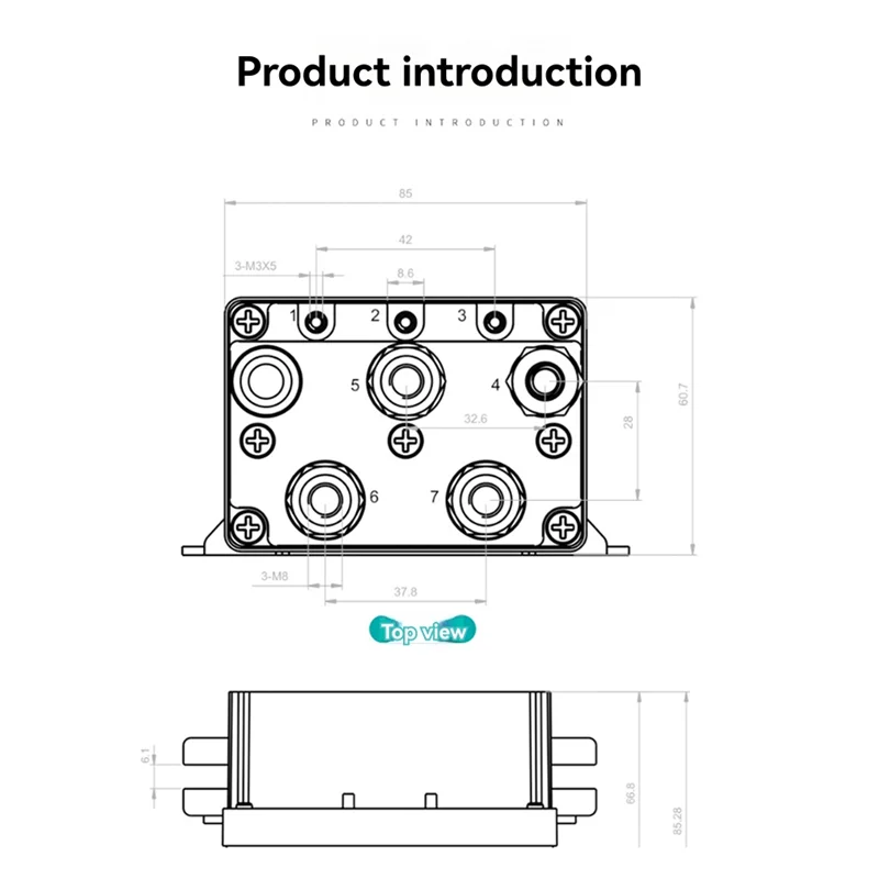 12 V 600 A elektrisches Windenrelais 4500 für ATV-Windenrelais