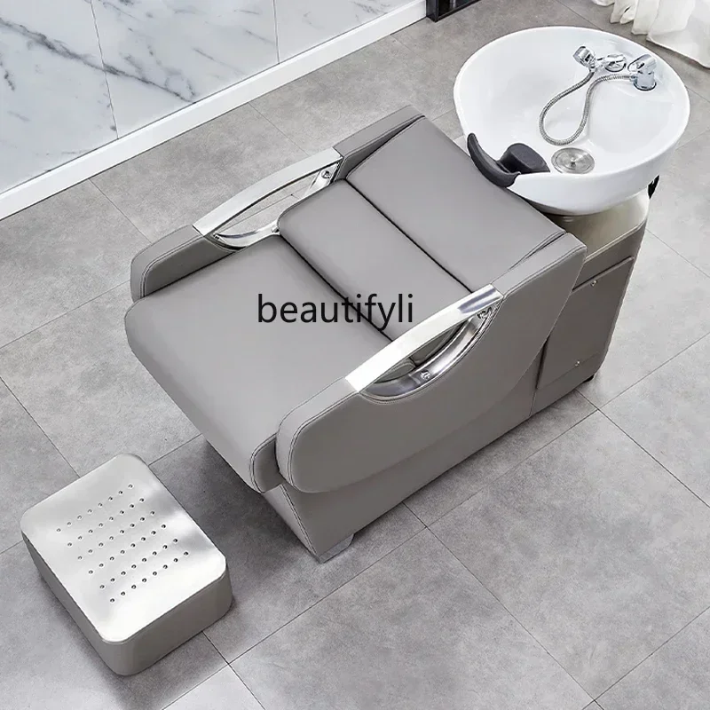 

for Hair Salon High-Grade Ceramic Basin Waterproof Lying Half Flushing Bed
