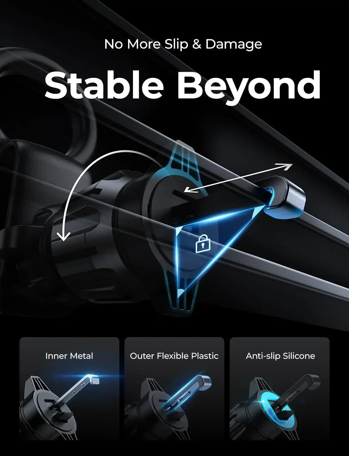 LISEN Fits MagSafe Car Mount - [30 Super Magnets] Magnetic Car Phone Mount, Automobile Car Phone Hold for All Phones