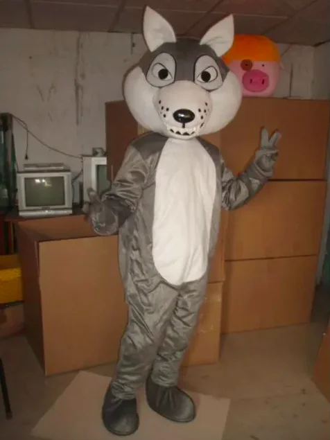 

New Adult Halloween Christmas Mascotte Fancy Dress Cartoon Alpha Wolf Mascot Costume Plush Fancy Dress Mascot Costume