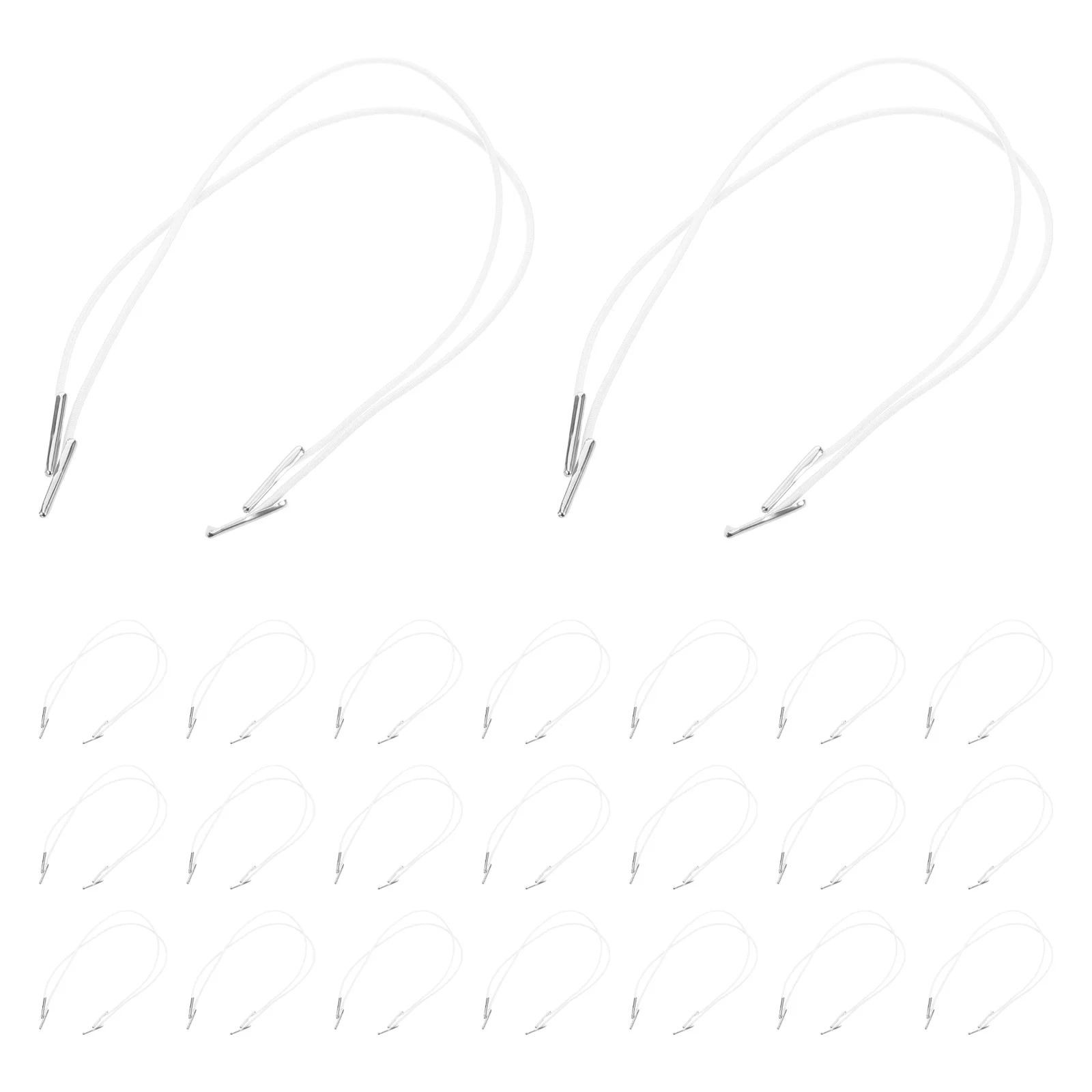 

50pcs Elastic Buckle Straps High Elasticity Metal Adjustable Craft Bungee Cords Ends Notebook Binding Mask Accessories