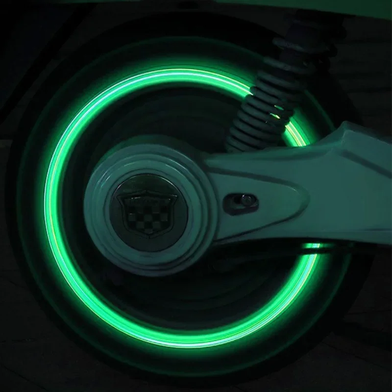 Car Luminous Tire Valve Caps Fluorescent Night Glowing Motorcycle Bicycle Bike Wheel Tyre Hub Valve Stem Caps Decor 1/ 4pcs view 4