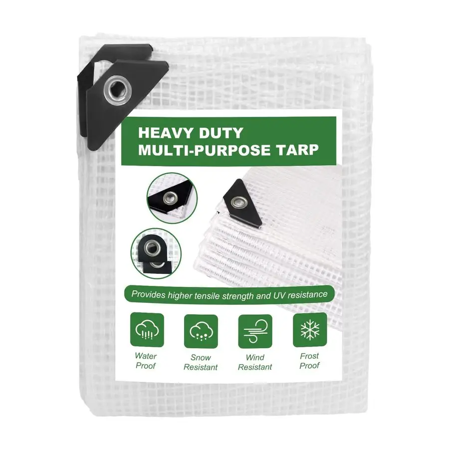 

Крышка для теплицы Mil, прозрачный сверхмощный брезент для теплицы размером 14x18 футов, устойчивое к ультрафиолетовому излучению водонепроницаемое пластиковое покрытие для зеленого дома с Gromm