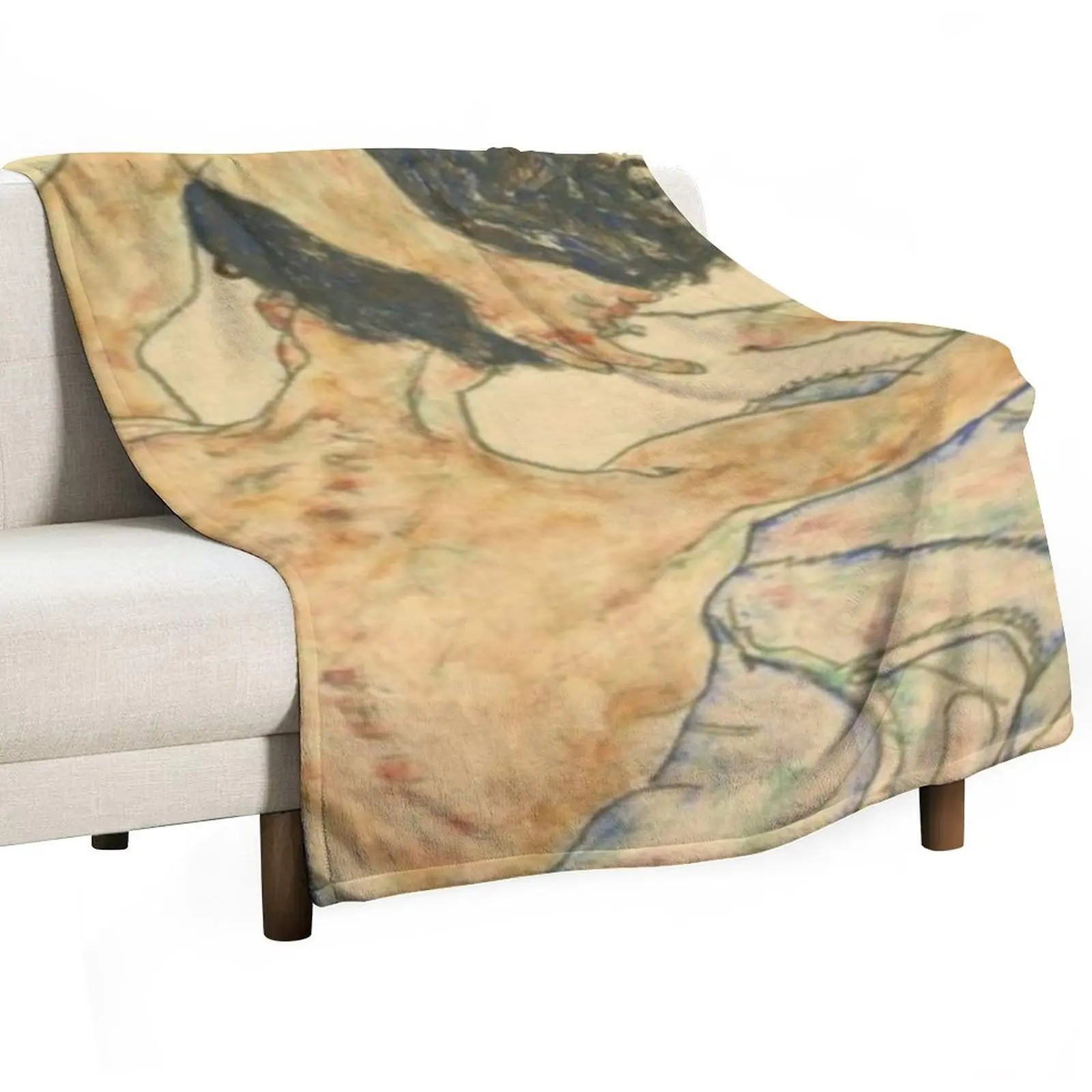 Egon Schiele - Artwork (1917) Throw Blanket Sofa Sofa Quilt Blankets