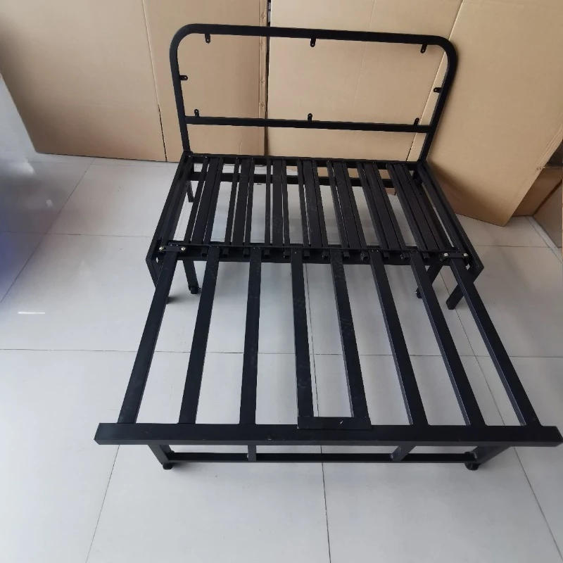 

Pull-out storage sofa bed multi-functional foldable dual-purpose small apartment three-fold sofa iron frame