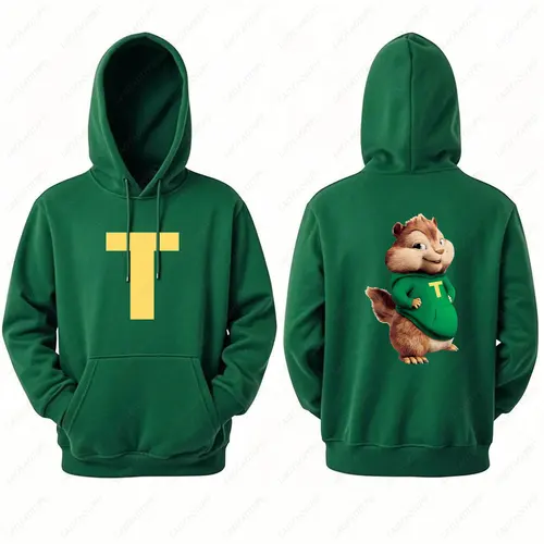 Imagen 2 del producto Alvin y los Chipmunks: la sudadera con capucha y hombros caídos de The Squeakquel's Pullover Woman Manfashion disponible para la sudadera del mejor amigo