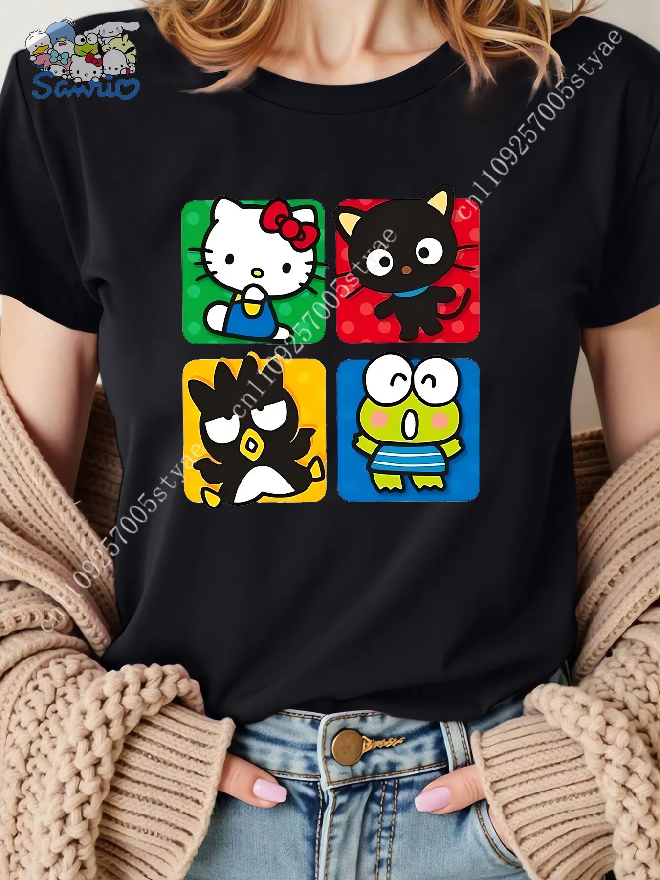 

Sanrio Anime Graphic T-Shirt for Women & Men - Hello, Kitty, for Pochacco & for Little Twin Stars Cute Character Design, Unisex