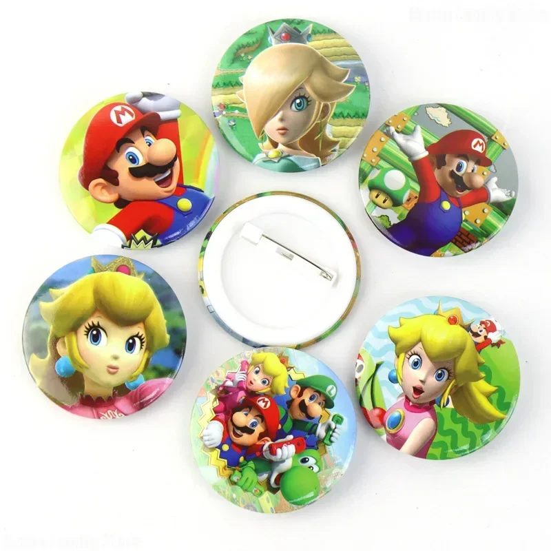 12pcs Super Mario Bros Badge Anime Children Enamel Pins Cartoon Luigi Yoshi Bowser Backpack Cloth Denim Lapel Pin Jewelry Gifts