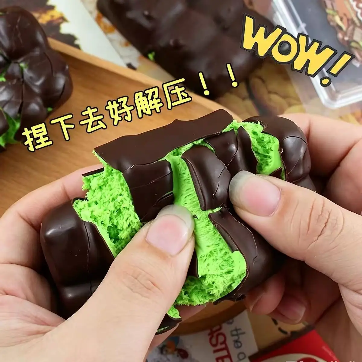 Crispy Pinch Hand Pinch Simulation Dessert Girl Cute Toys Decompress Chocolate Decompression Extrusion Toys Hot Selling Explosiv