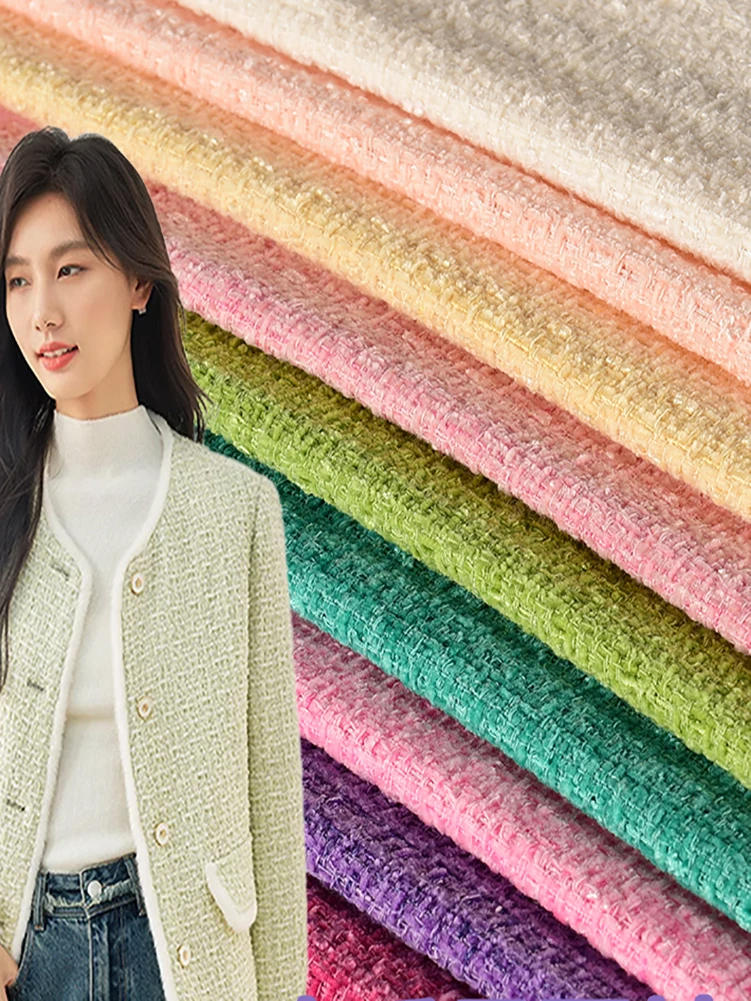 Chenille Tweed Fabric for Sewing Korean Woven Jacket,Quilted Vest and Skirt by Half Meter