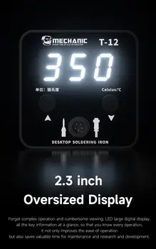【MEKANIKER】 T12 skrivbordslödkolv med LED digital skärm exakt temperaturkontroll lödstation reparationsverktyg 8 best sales Mechanic t12 - №2