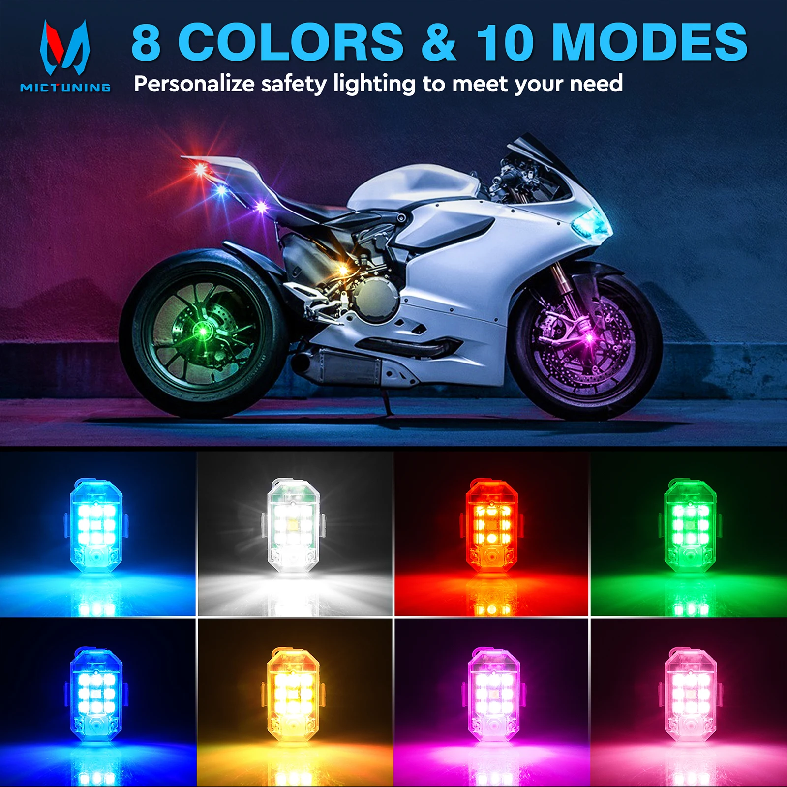 MICTUNING Wireless 9-LED Strob - Drone Strobe Light ulasan dan harga