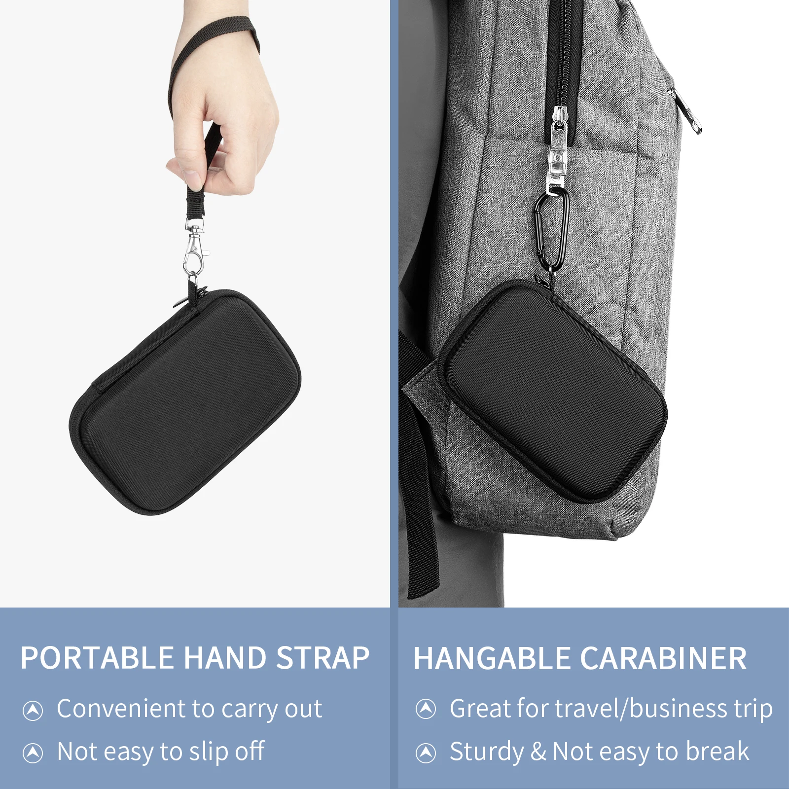 Custodia da trasporto YINKE per Samsung T7/T7 Shield/Touch SSD portatile 1TB 2TB 500GB custodia protettiva da viaggio portatile rigida in EVA