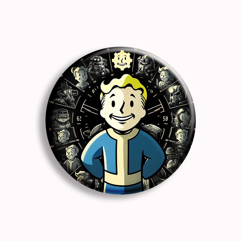 Vault-Tec 111 Vault boy Button Pin Creative Game Funart Brooch Anime Badge Bag Accessories Coat Jewelry Fans Gamer Collect