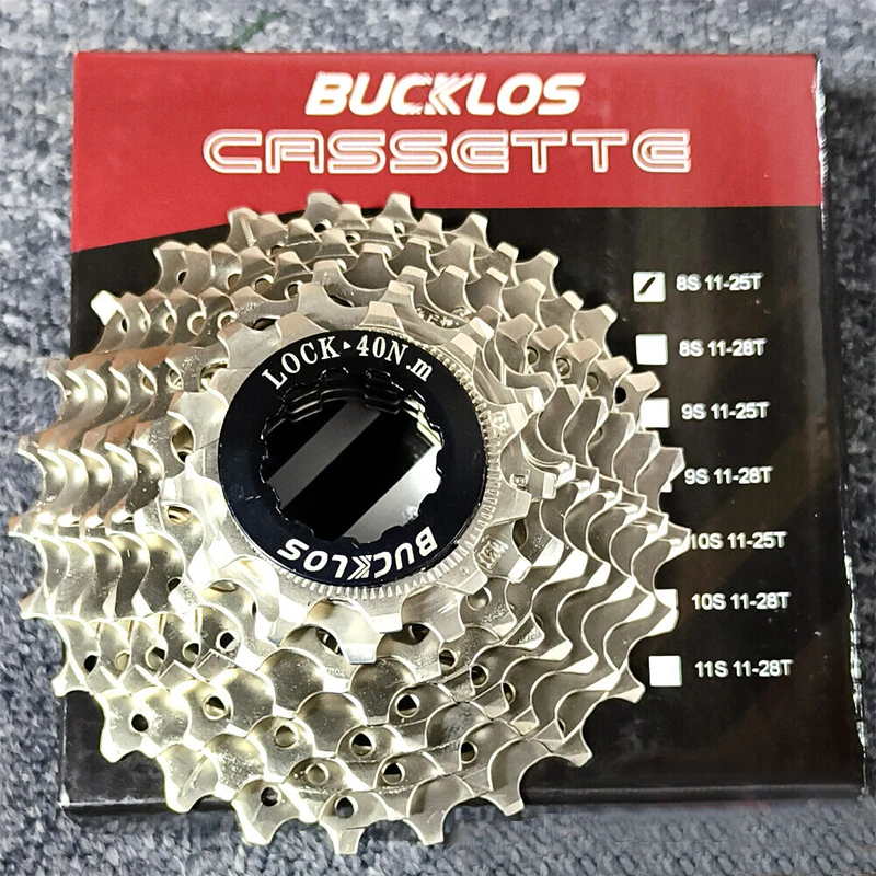 BUCKLOS MTB Road Bike Cassette 8v 9v 10v 11v 12Speed Bicycle Freewheel 11-25/28/32/34/42/46/50T Sprocket Cassette for Shimano HG