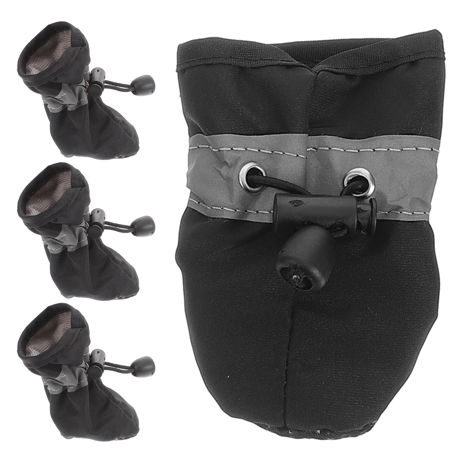 

4 Pcs Dog Shoes Drawstring Foot Covers Convenient Pet Water Proof Cloth Outdoor Breathable