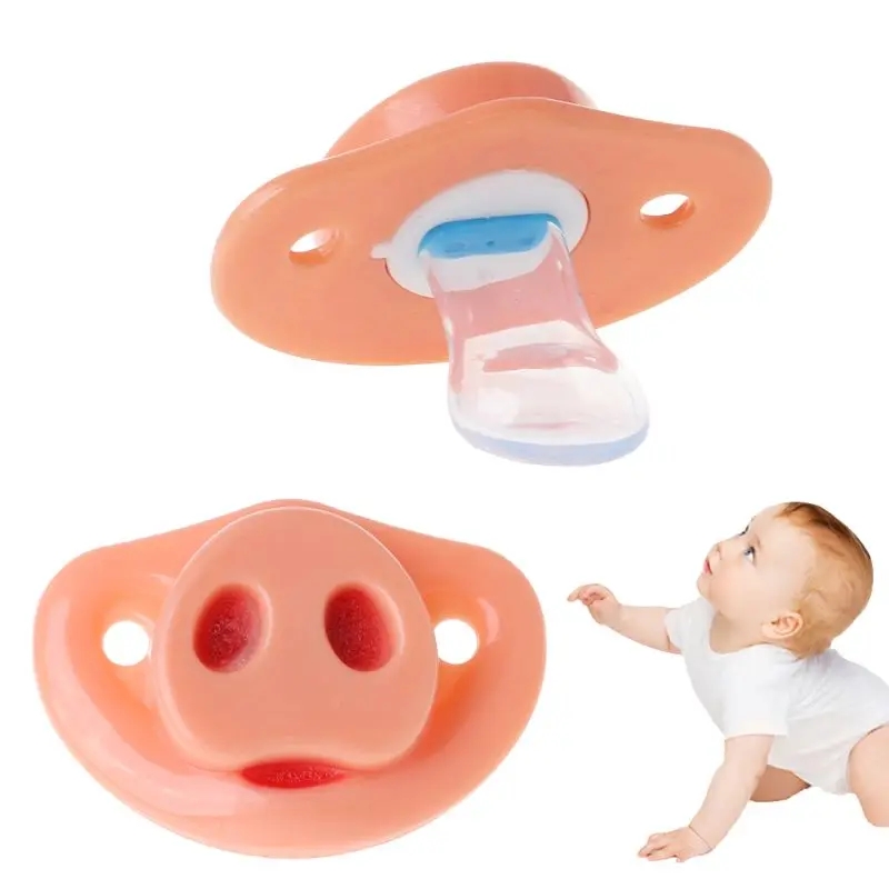 Baby Pacifier Dummy Pig Nose Funny Halloween Cosplay Soother Newborn Orthodontic Food Grade Silicone Nursing Nipple Teether