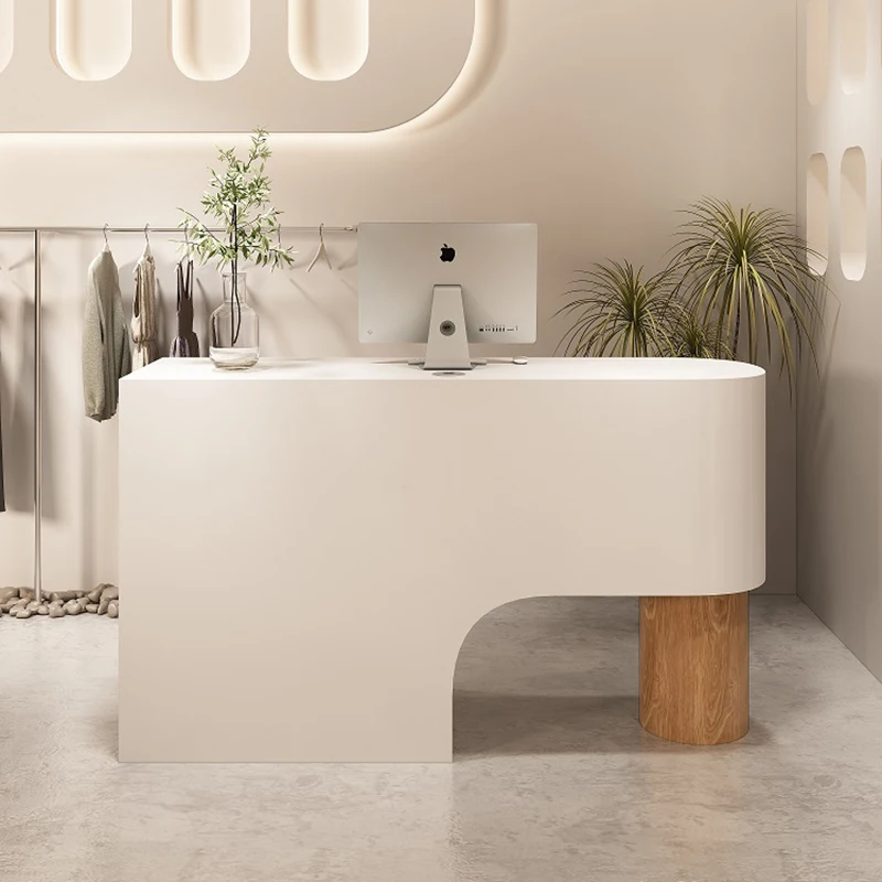 Mobile Reception Desk Standing Simple Beauty Front Reception Desks Console Conference Mostrador Recepcion Furniture Counter