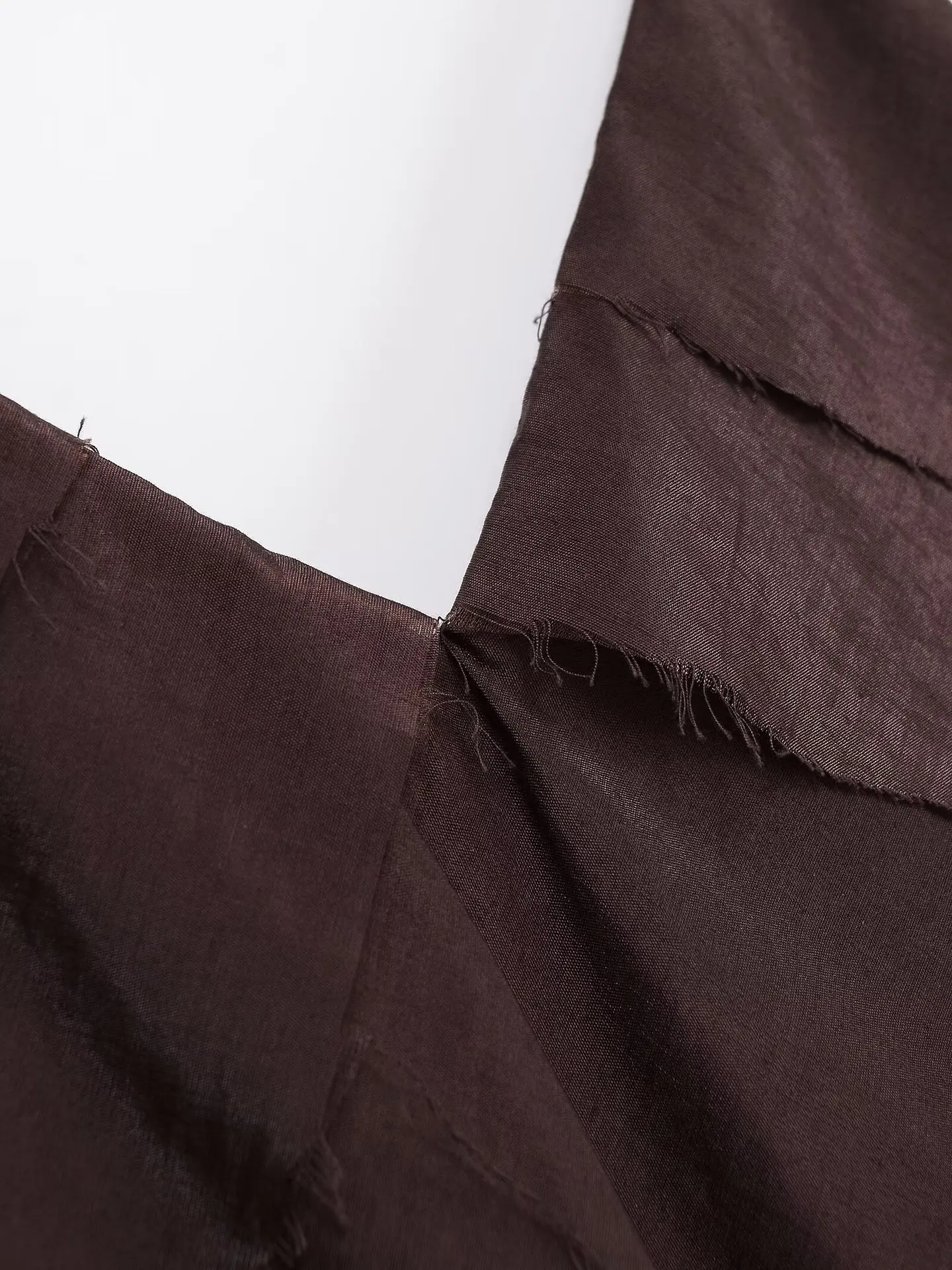 2025 verão nova moda casual feminina simples design confortável em camadas decorativo estilingue vestido longo