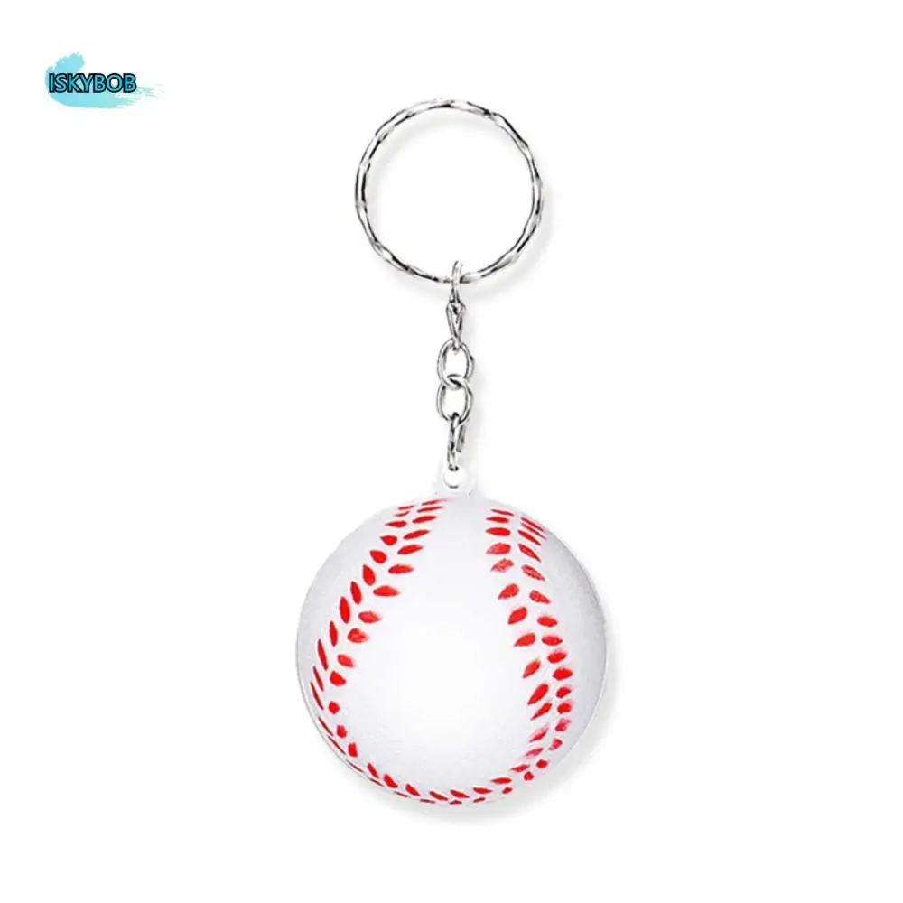 PU Leather Basketball Ball Keychains Baseball Football Simulation Soccer Keychain Creative Golf Football Pendant Wedding Present