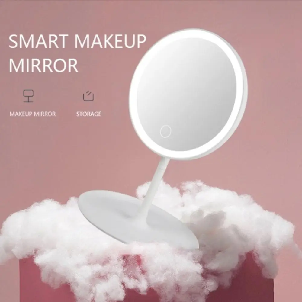 Mirrors Mirror Lamp Table Mirror Makeup Mirrors 90 ° Rotation Gift Beauty LED Lighted Bathroom Cosmetic Magnifying