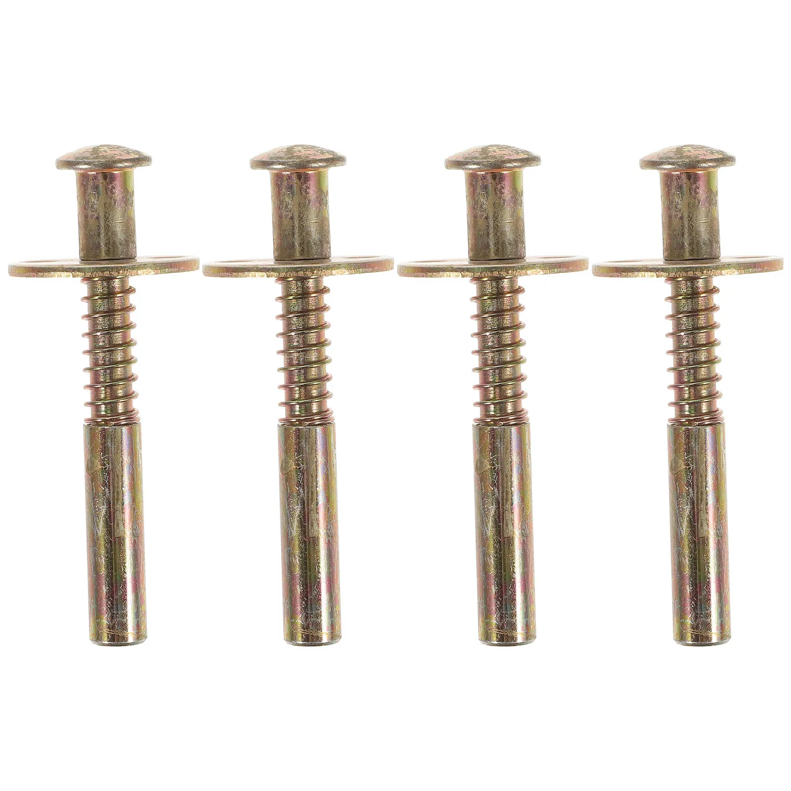 4Pcs Spring Loaded Latches Iron Corrosion Resistant Plunger Latches for Baby Crib Bed Small Bed Furniture Crib Latch