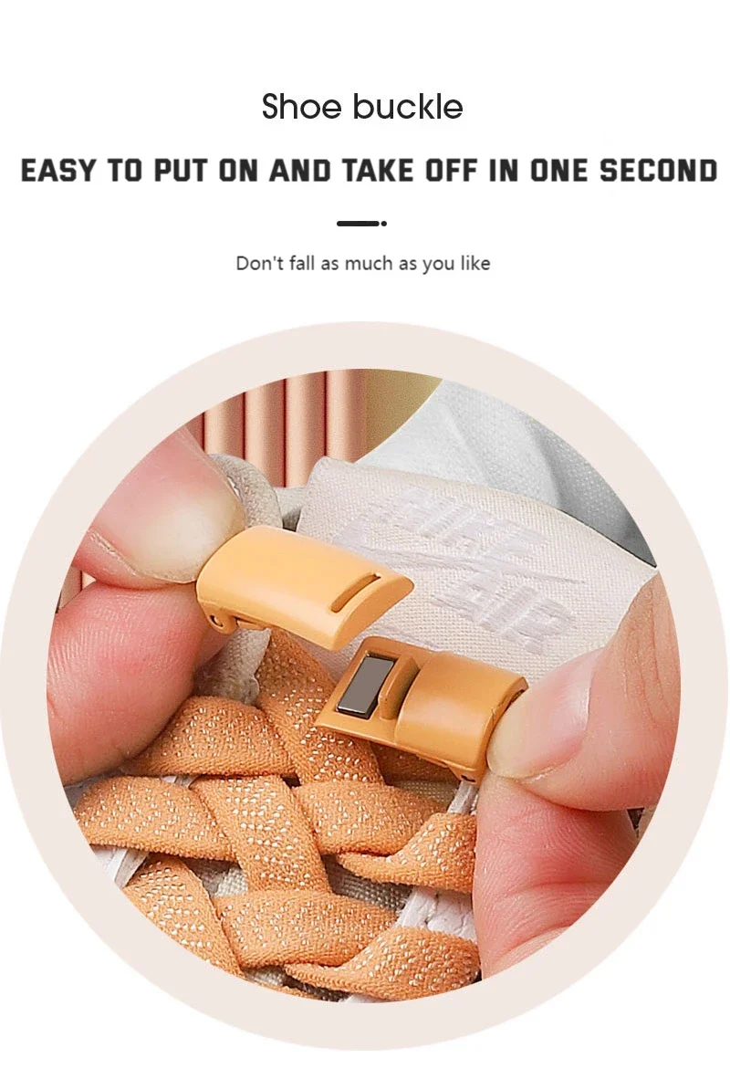 Magnetic Locking Shoelaces Without Ties Sneakers Elastic Laces Children Adults Flat No Tie Shoe Laces Shoe Accessories