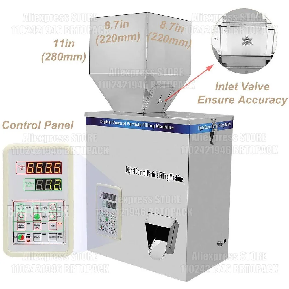 BRTOPACK 500G Automatic Measuring Filling Granule Filling Machine Intelligent Automatic Weighing Filling Machine Powder Granule