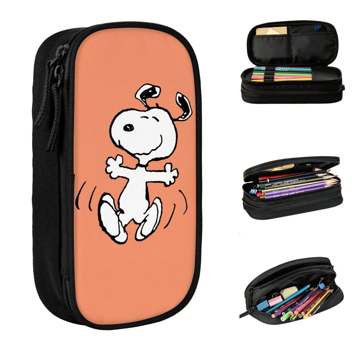 Snoopy Pencil Case Fashion Cartoon Pen Box Bag Student Large Storage Students School Cosmetic Pencilcases